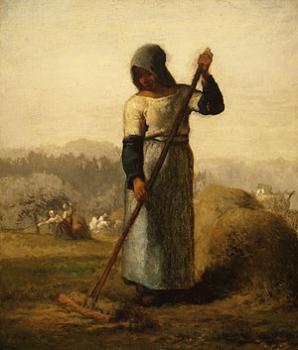 讓 弗朗索瓦 米勒 Woman with a Rake